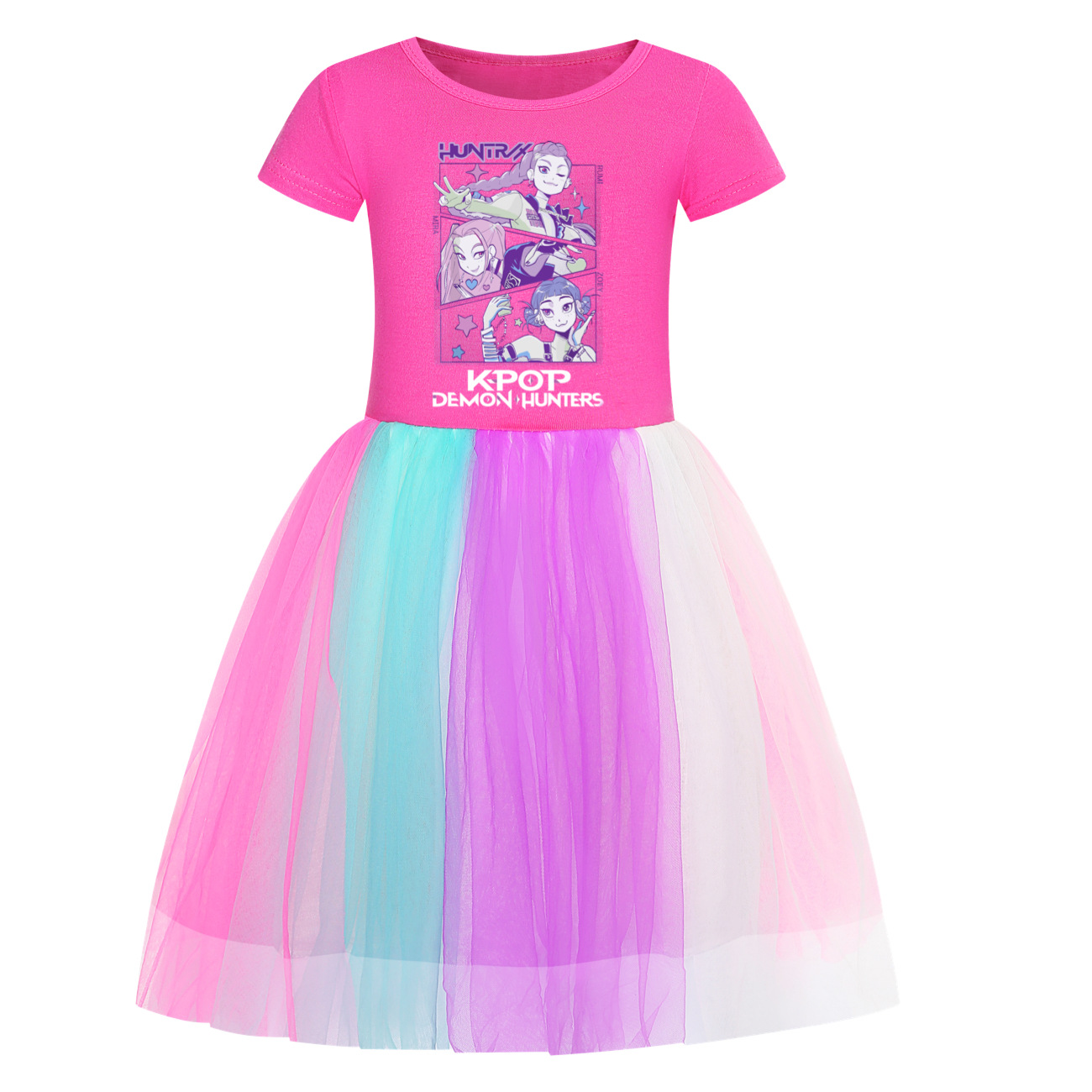 Girls Demon Hunters Pricess Tutu Dress Kpops Huntrix Birthday Party Skirts Dress - Picture 18 of 18