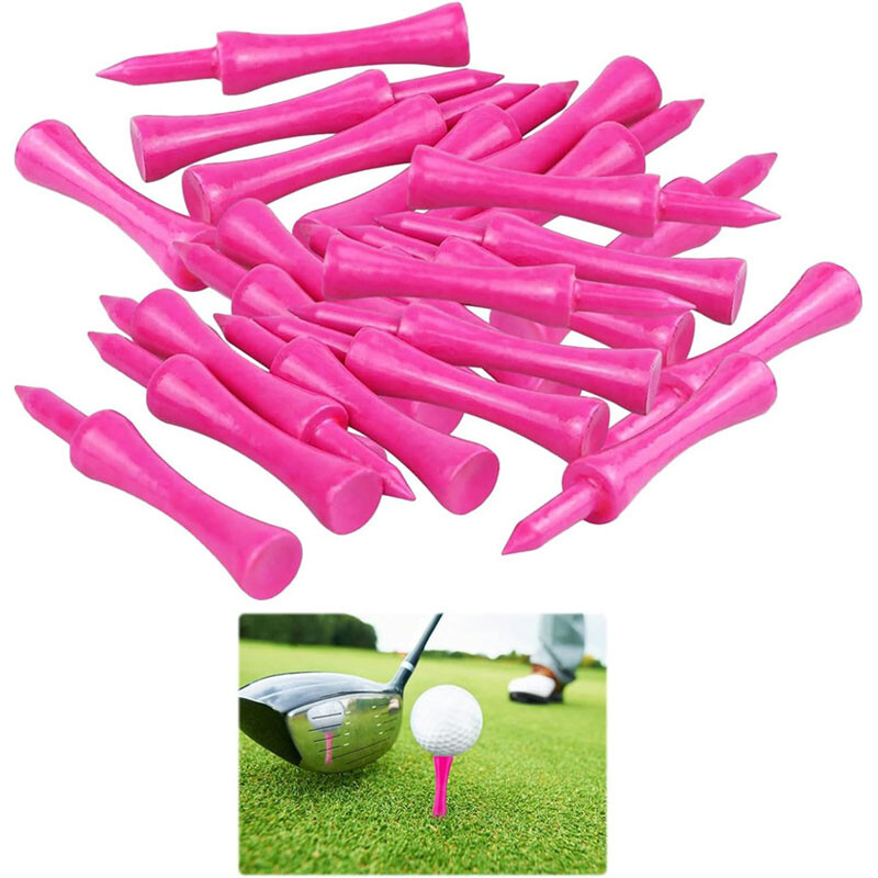 1- 200X Plastic Golf Tees 57 Mm Pink Castle Golf Tees High Quality Tees - Picture 11 of 12