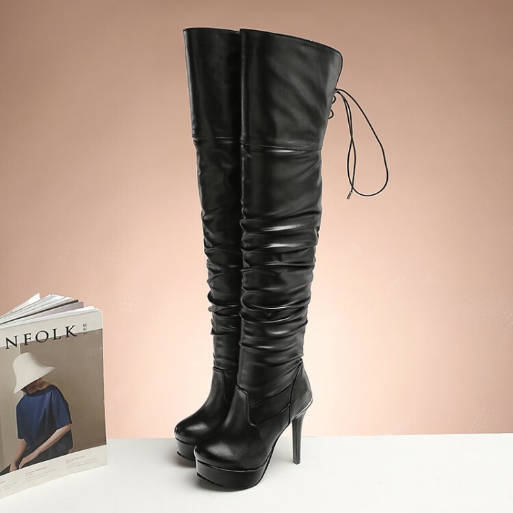 STYLISH Women Over-the-Knee Boots Platform High Heels Boots Shoes - Picture 25 of 27