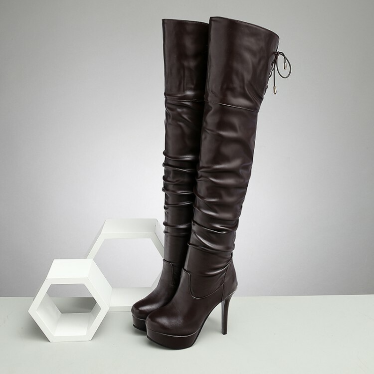 STYLISH Women Over-the-Knee Boots Platform High Heels Boots Shoes - Picture 26 of 27
