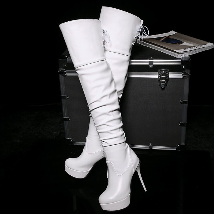 STYLISH Women Over-the-Knee Boots Platform High Heels Boots Shoes - Picture 27 of 27