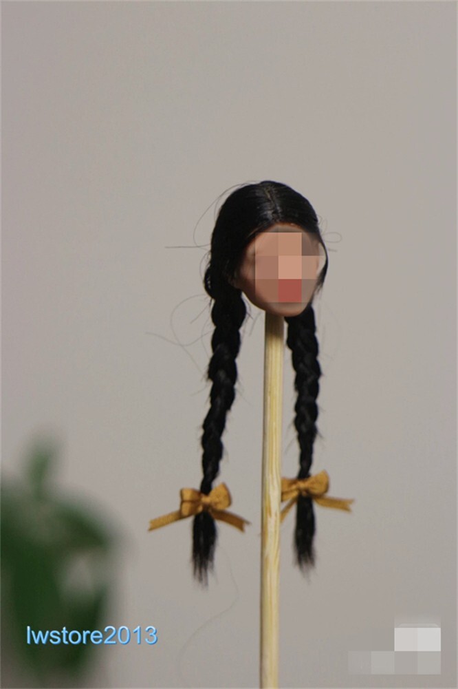1/6 1/12 Female Artificial Hair Wig Cover For 12" 6" Action Figure Head Body Toy - Picture 30 of 198