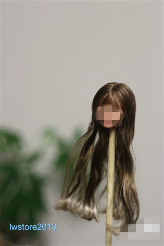 1/6 1/12 Female Artificial Hair Wig Cover For 12" 6" Action Figure Head Body Toy - Picture 35 of 198