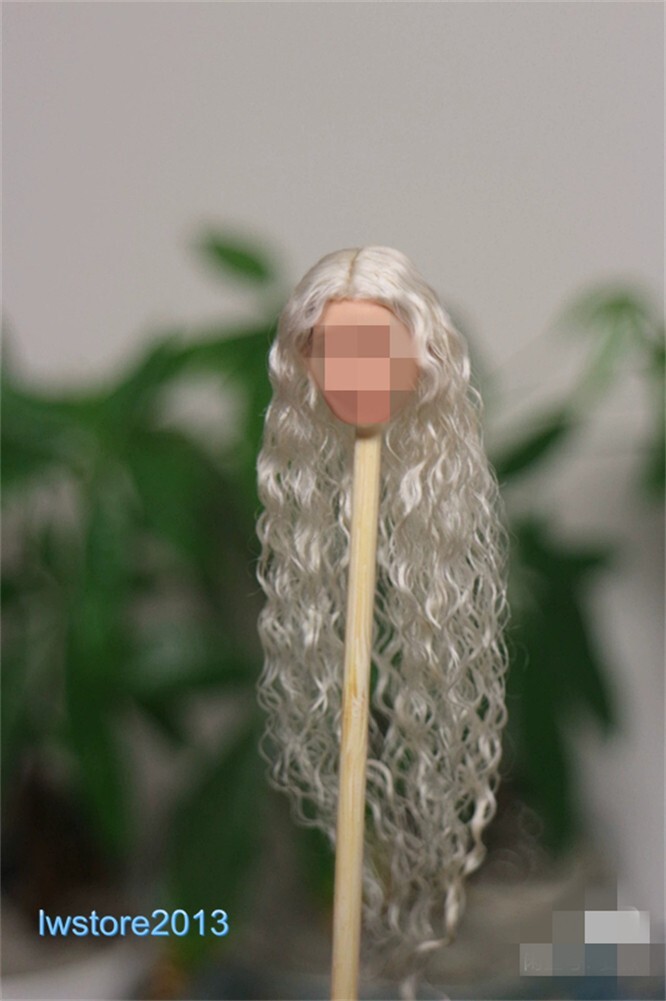 1/6 1/12 Female Artificial Hair Wig Cover For 12" 6" Action Figure Head Body Toy - Picture 37 of 198
