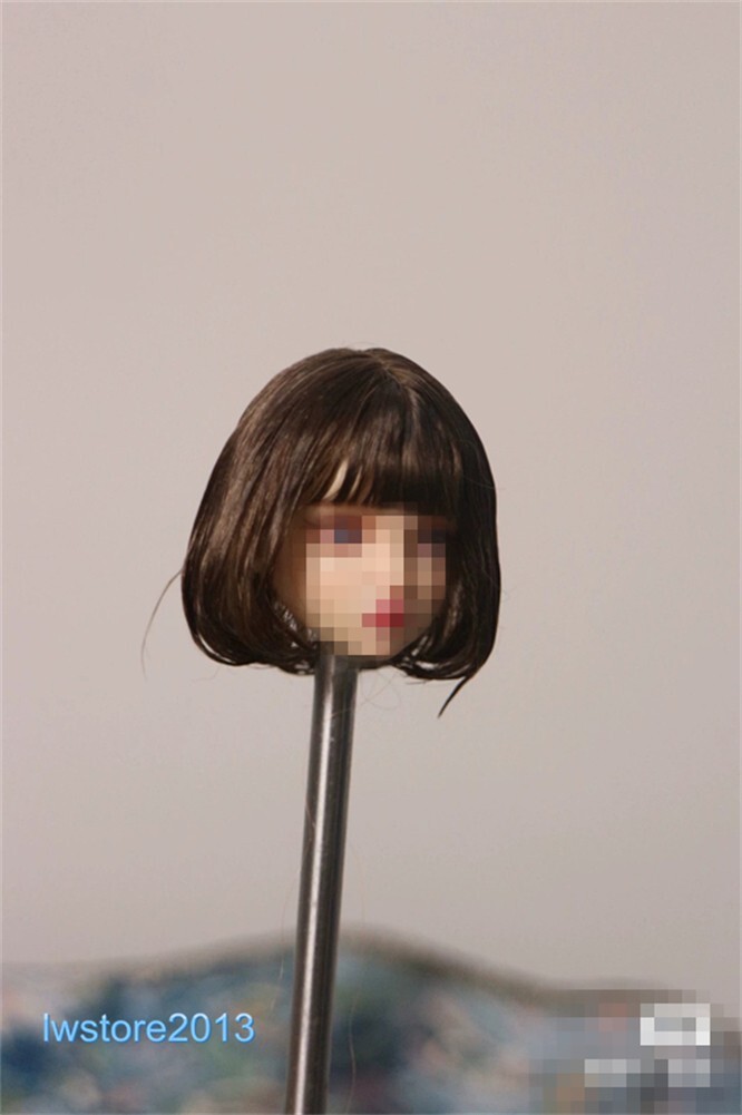 1/6 1/12 Female Artificial Hair Wig Cover For 12" 6" Action Figure Head Body Toy - Picture 71 of 198