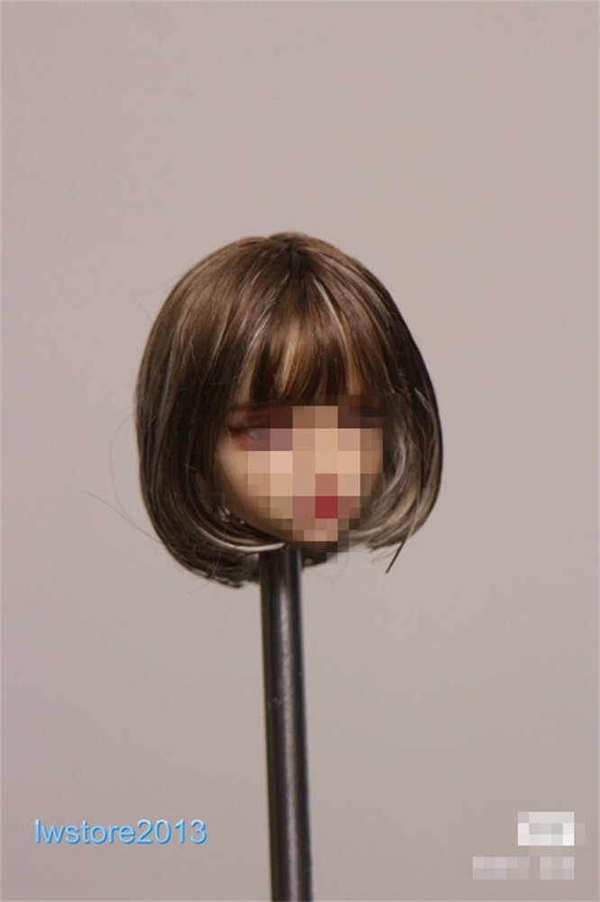 1/6 1/12 Female Artificial Hair Wig Cover For 12" 6" Action Figure Head Body Toy - Picture 72 of 198