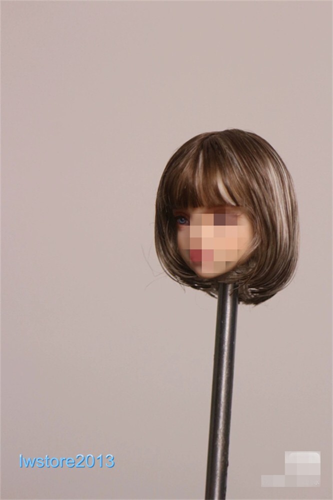 1/6 1/12 Female Artificial Hair Wig Cover For 12" 6" Action Figure Head Body Toy - Picture 73 of 198