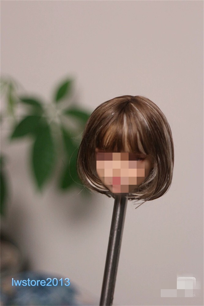 1/6 1/12 Female Artificial Hair Wig Cover For 12" 6" Action Figure Head Body Toy - Picture 74 of 198