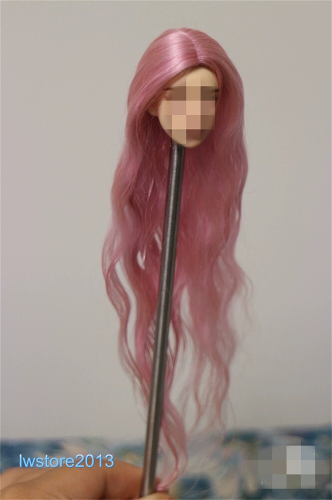 1/6 1/12 Female Artificial Hair Wig Cover For 12" 6" Action Figure Head Body Toy - Picture 76 of 198