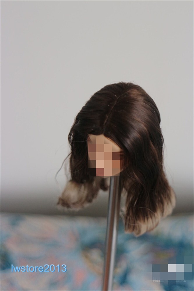 1/6 1/12 Female Artificial Hair Wig Cover For 12" 6" Action Figure Head Body Toy - Picture 84 of 198