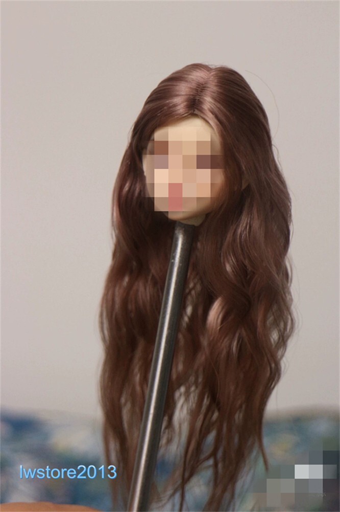 1/6 1/12 Female Artificial Hair Wig Cover For 12" 6" Action Figure Head Body Toy - Picture 86 of 198