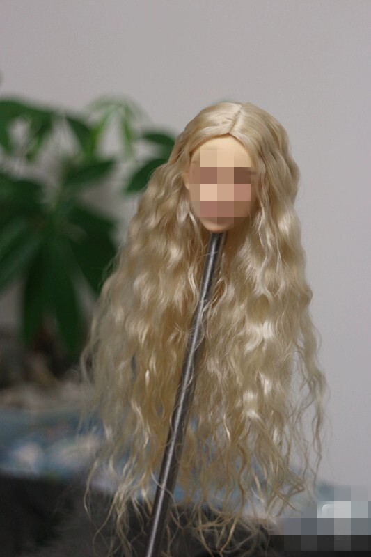 1/6 1/12 Female Artificial Hair Wig Cover For 12" 6" Action Figure Head Body Toy - Picture 93 of 198