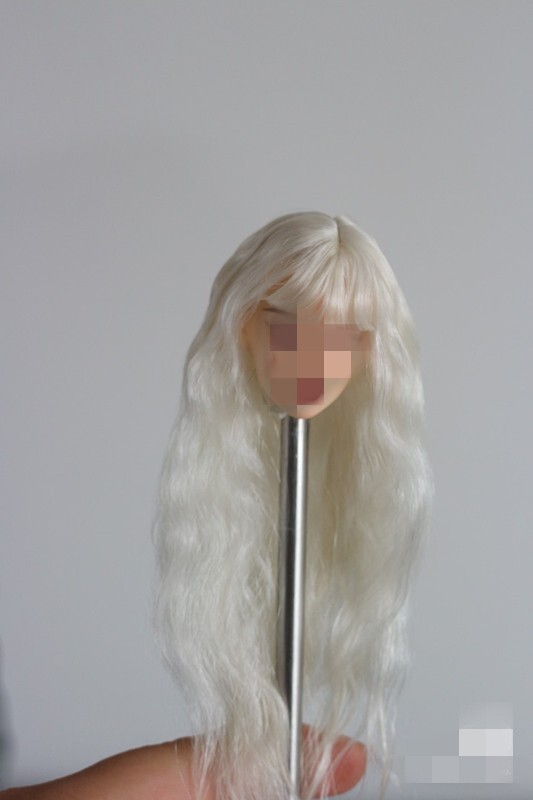 1/6 1/12 Female Artificial Hair Wig Cover For 12" 6" Action Figure Head Body Toy - Picture 121 of 198