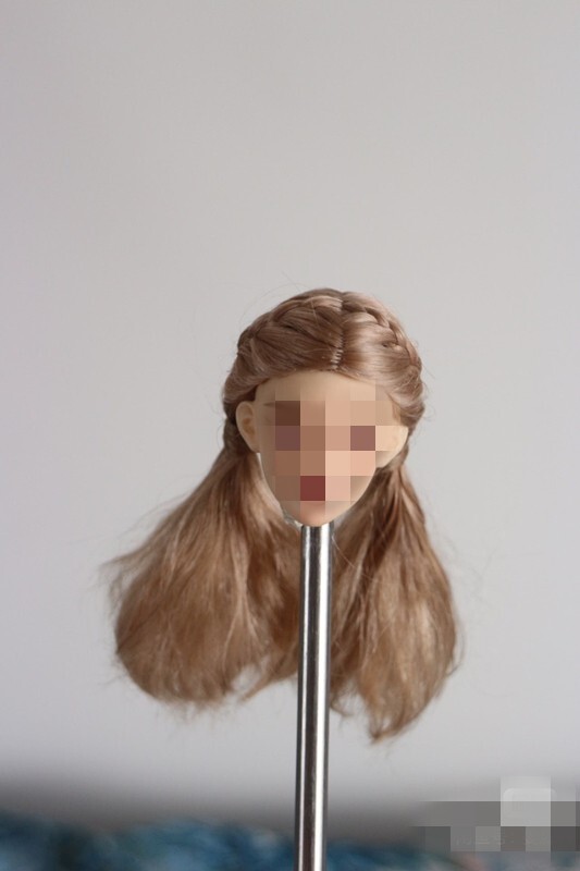 1/6 1/12 Female Artificial Hair Wig Cover For 12" 6" Action Figure Head Body Toy - Picture 126 of 198