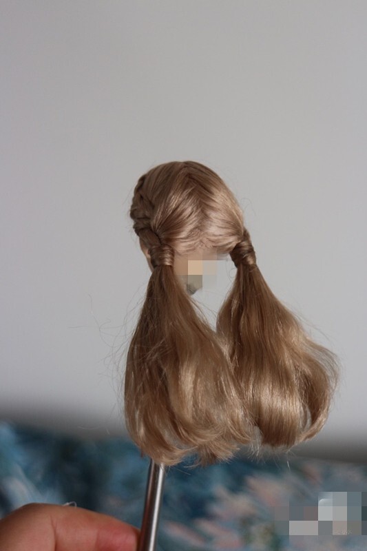 1/6 1/12 Female Artificial Hair Wig Cover For 12" 6" Action Figure Head Body Toy - Picture 127 of 198