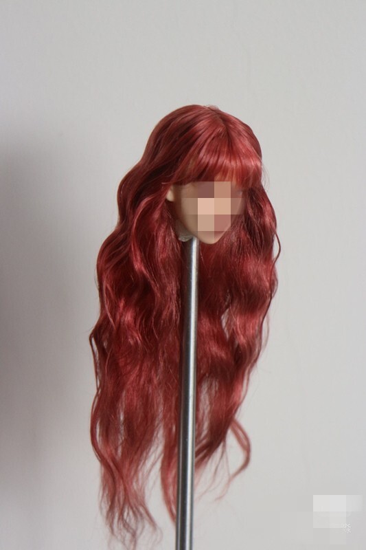 1/6 1/12 Female Artificial Hair Wig Cover For 12" 6" Action Figure Head Body Toy - Picture 131 of 198