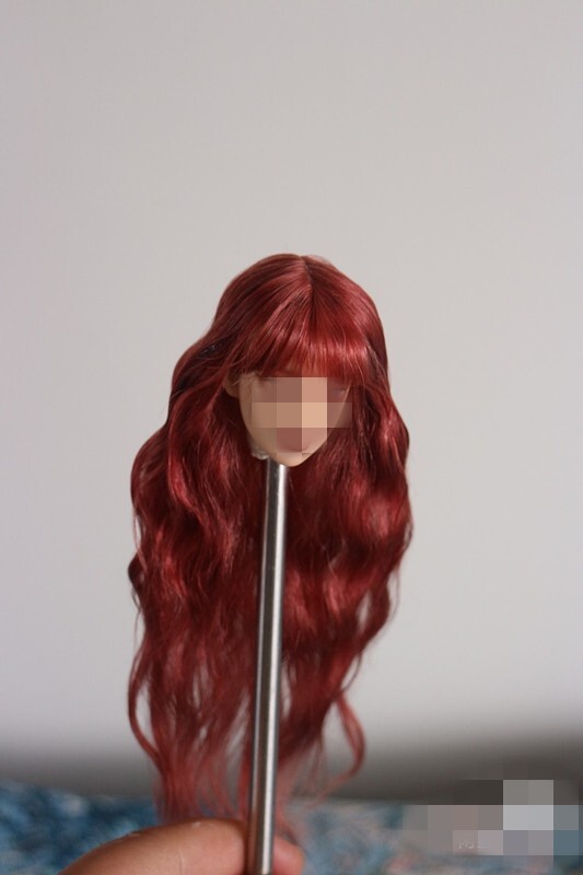 1/6 1/12 Female Artificial Hair Wig Cover For 12" 6" Action Figure Head Body Toy - Picture 132 of 198