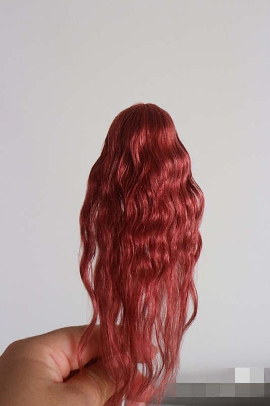 1/6 1/12 Female Artificial Hair Wig Cover For 12" 6" Action Figure Head Body Toy - Picture 133 of 198