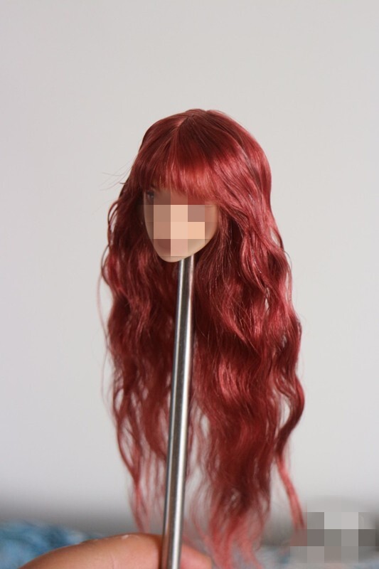 1/6 1/12 Female Artificial Hair Wig Cover For 12" 6" Action Figure Head Body Toy - Picture 134 of 198