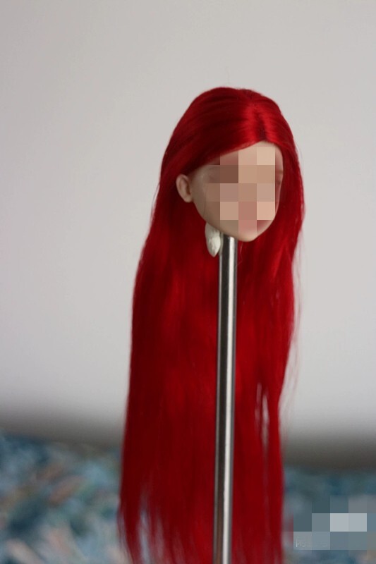 1/6 1/12 Female Artificial Hair Wig Cover For 12" 6" Action Figure Head Body Toy - Picture 135 of 198