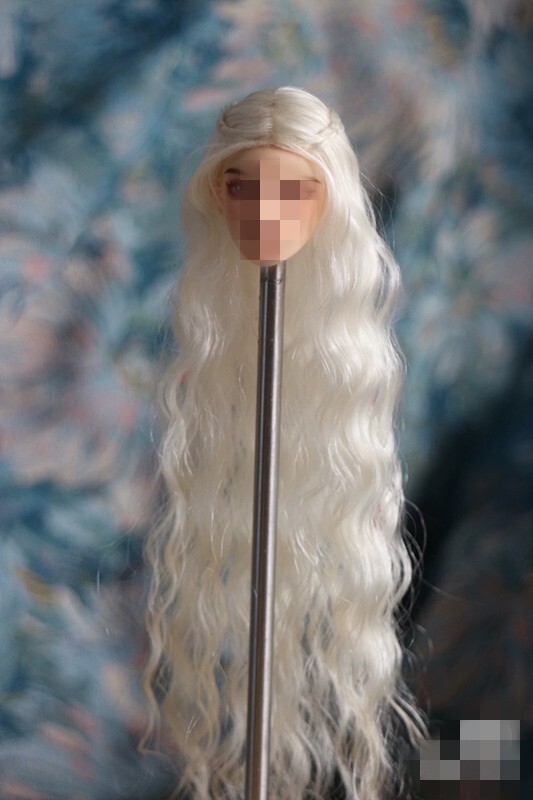 1/6 1/12 Female Artificial Hair Wig Cover For 12" 6" Action Figure Head Body Toy - Picture 138 of 198