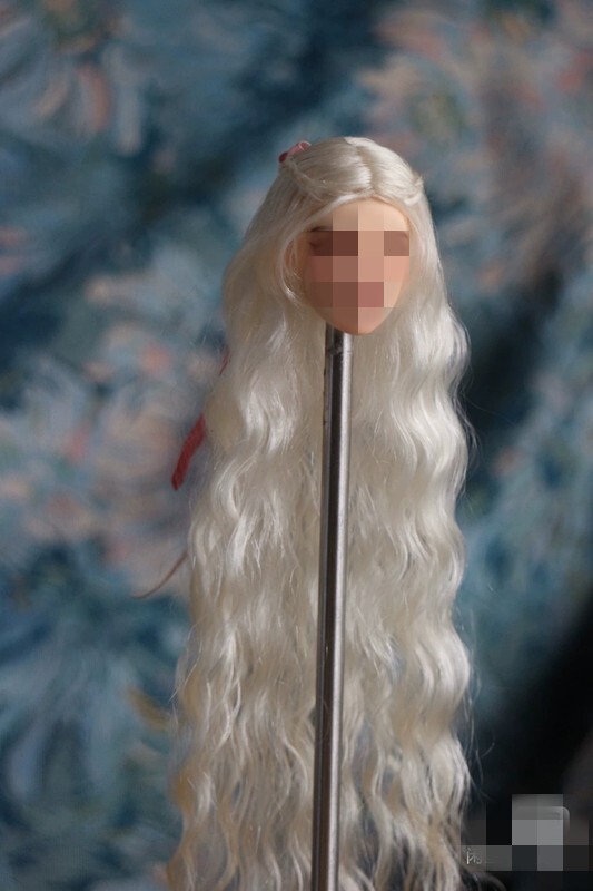 1/6 1/12 Female Artificial Hair Wig Cover For 12" 6" Action Figure Head Body Toy - Picture 142 of 198