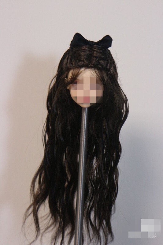 1/6 1/12 Female Artificial Hair Wig Cover For 12" 6" Action Figure Head Body Toy - Picture 148 of 198