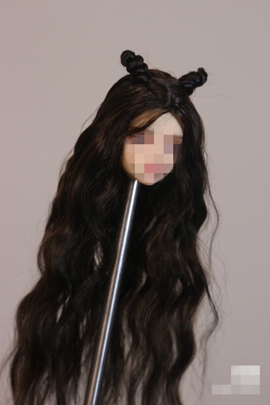 1/6 1/12 Female Artificial Hair Wig Cover For 12" 6" Action Figure Head Body Toy - Picture 150 of 198