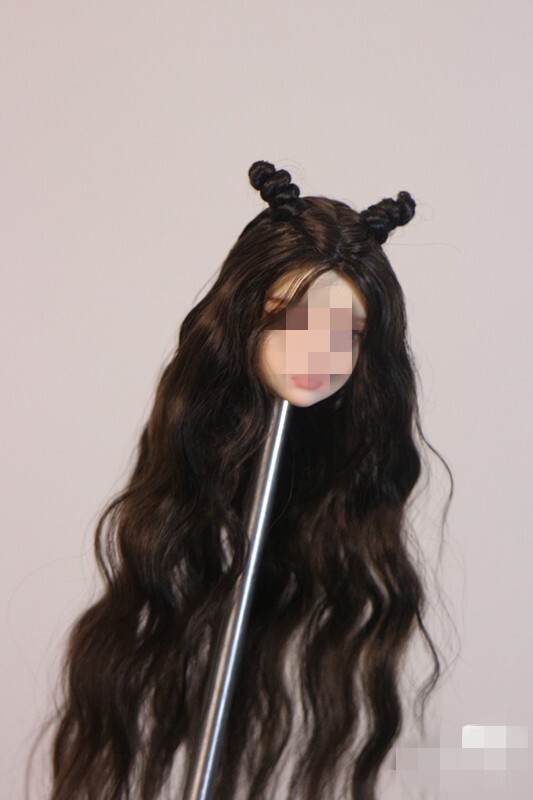 1/6 1/12 Female Artificial Hair Wig Cover For 12" 6" Action Figure Head Body Toy - Picture 151 of 198
