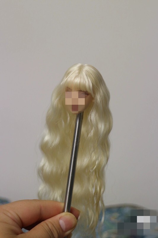 1/6 1/12 Female Artificial Hair Wig Cover For 12" 6" Action Figure Head Body Toy - Picture 165 of 198