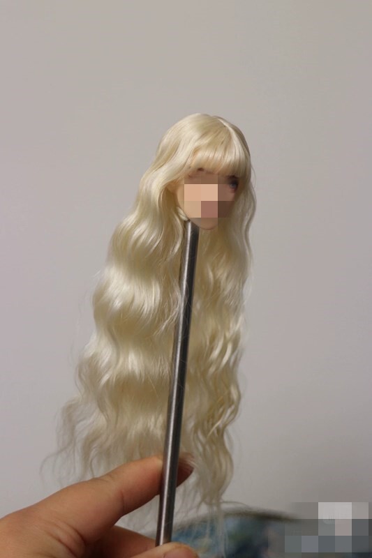 1/6 1/12 Female Artificial Hair Wig Cover For 12" 6" Action Figure Head Body Toy - Picture 166 of 198