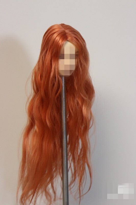 1/6 1/12 Female Artificial Hair Wig Cover For 12" 6" Action Figure Head Body Toy - Picture 168 of 198