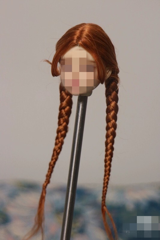 1/6 1/12 Female Artificial Hair Wig Cover For 12" 6" Action Figure Head Body Toy - Picture 173 of 198