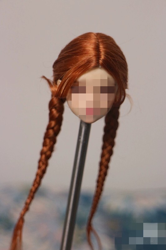 1/6 1/12 Female Artificial Hair Wig Cover For 12" 6" Action Figure Head Body Toy - Picture 174 of 198