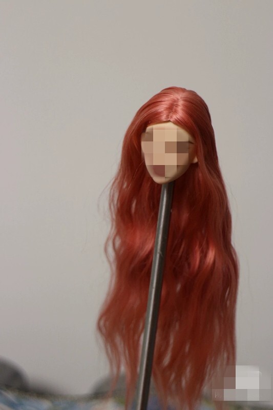 1/6 1/12 Female Artificial Hair Wig Cover For 12" 6" Action Figure Head Body Toy - Picture 189 of 198