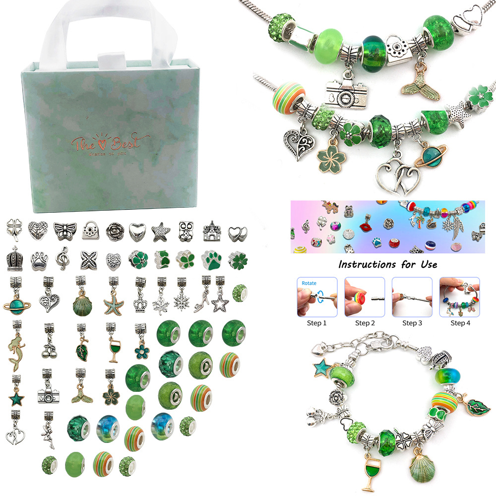 Girls Bracelet Making Kit Beads Jewellery Charms Written Set DIY Craft Kids Gift - Picture 14 of 14