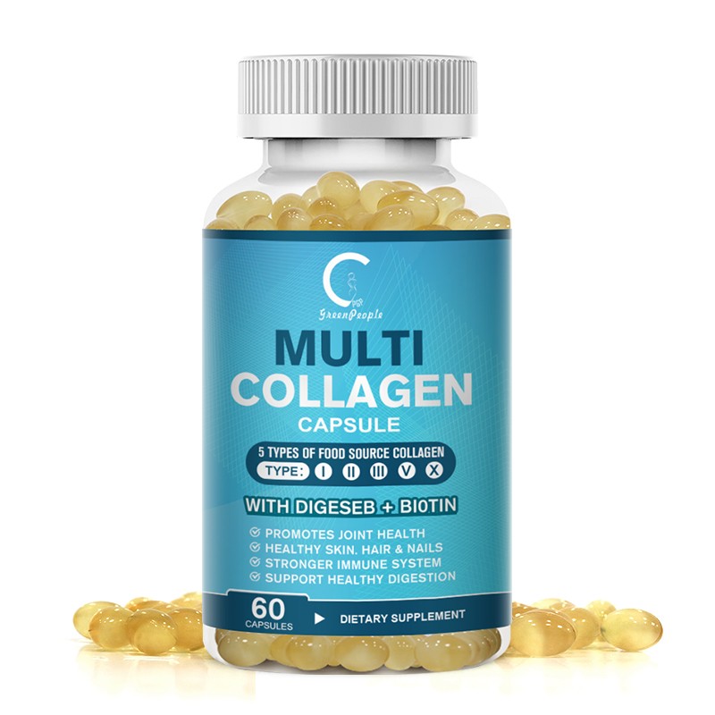 1-5x Hair Growth Dietary Supplement with Collagen Complex 60/120/600 Capsules