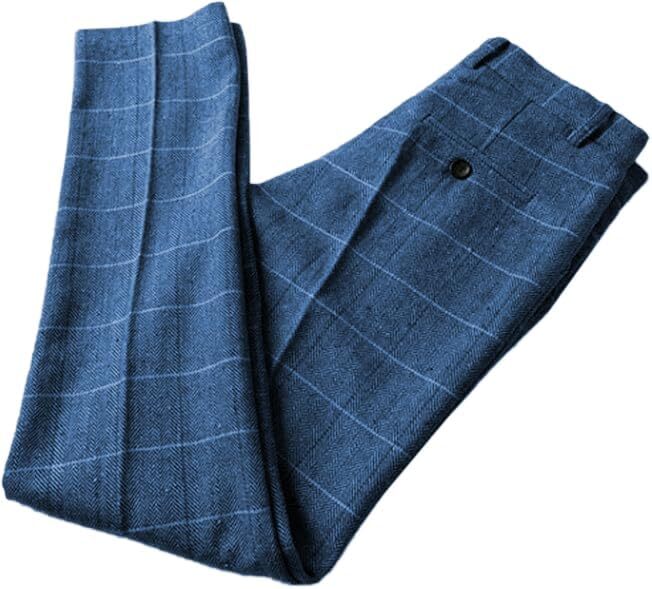 Men's Dress Pants Tweed Plaid Herringbone Classic Fit groomsman suit Pants 28-44 - Picture 19 of 19