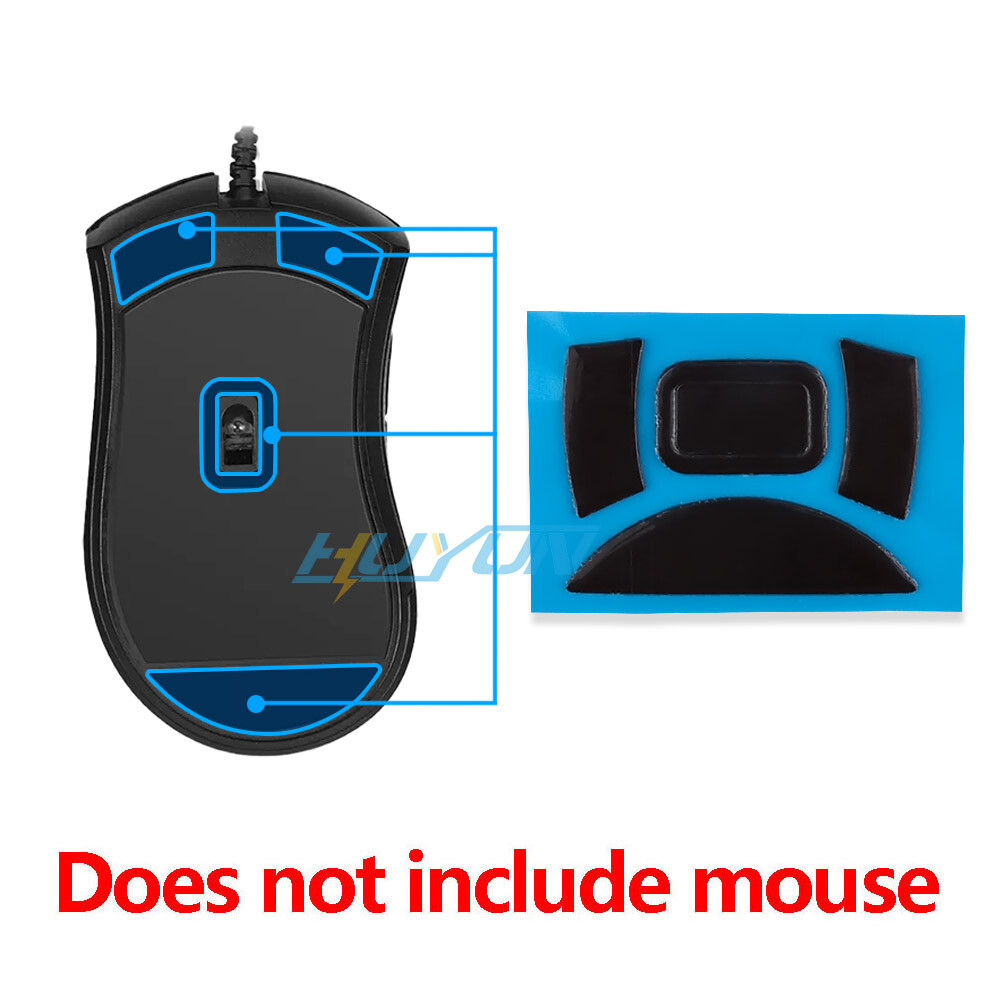 2 zestawy zaokrąglonych zakrzywionych stóp myszy łyżwy do Razer Deathadder Essential mouse - Zdjęcie 16 z 24