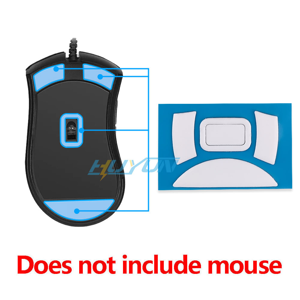 2 zestawy zaokrąglonych zakrzywionych stóp myszy łyżwy do Razer Deathadder Essential mouse - Zdjęcie 21 z 24