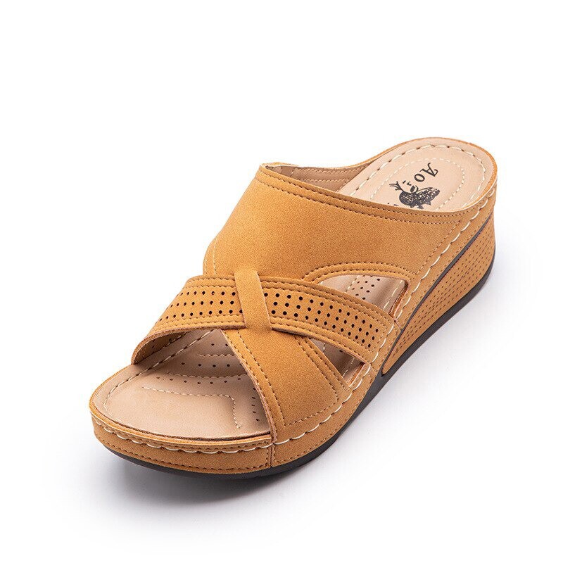 Women Orthopedic Mules Sandals Summer Slippers Comfy Open Toe Flat Shoes - Picture 26 of 26