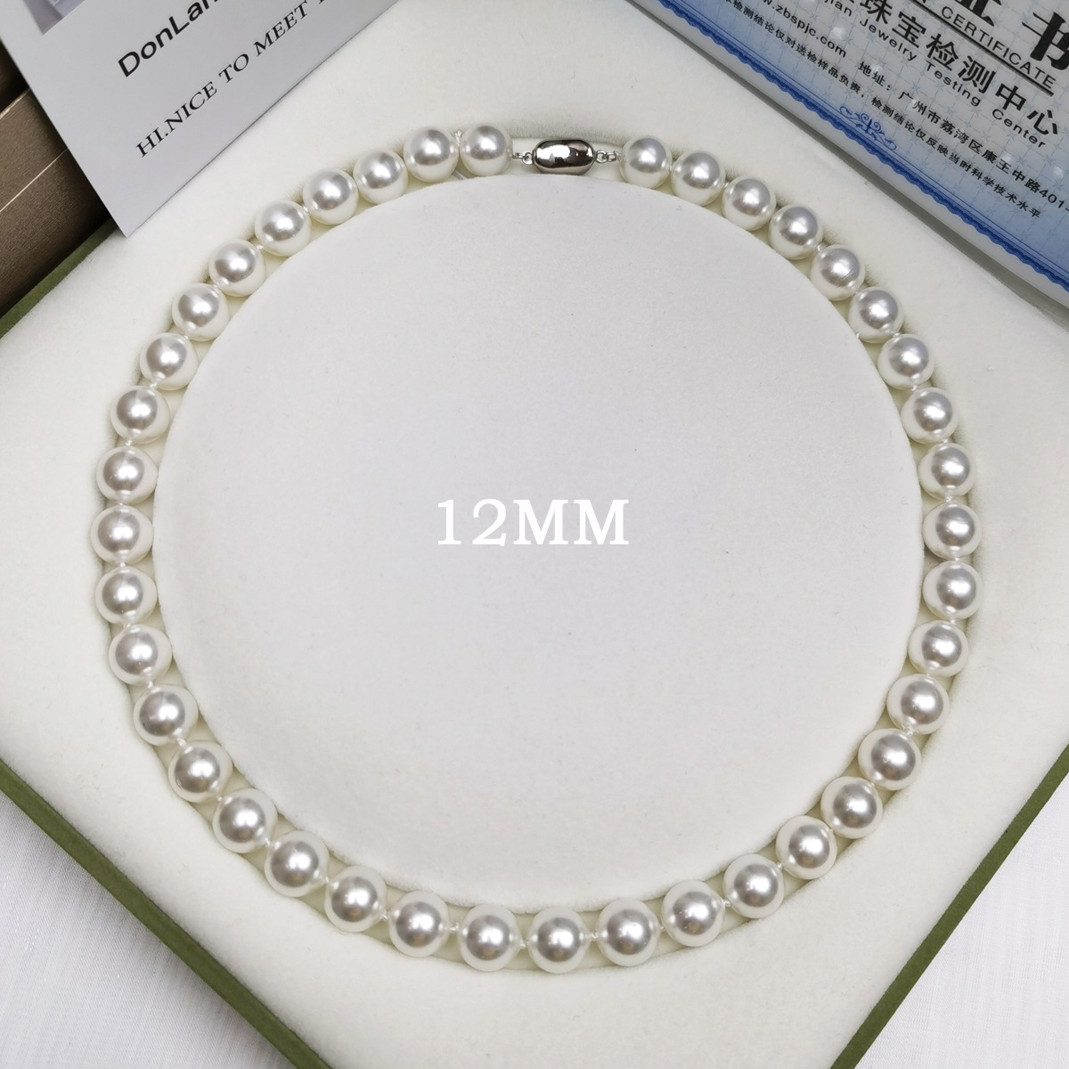 Collar de perlas naturales 925 plata lingote hebilla collar colgante collar - Imagen 8 de 8