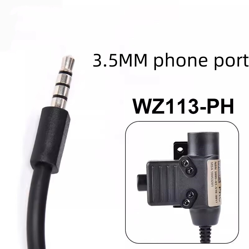 Tactical communications Headset 2 Pin U94 K 2 Pin Plug PTT 7.0mm Plug for Walkie - Picture 23 of 34