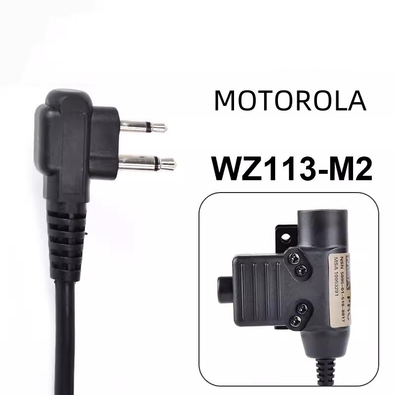 Tactical communications Headset 2 Pin U94 K 2 Pin Plug PTT 7.0mm Plug for Walkie - Picture 29 of 34