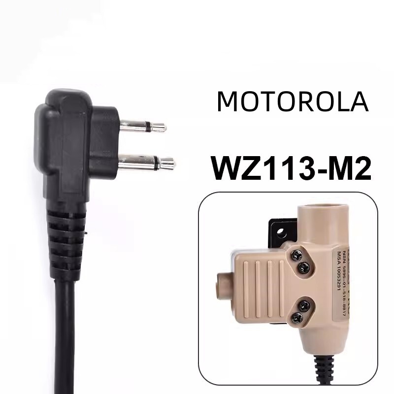 Tactical communications Headset 2 Pin U94 K 2 Pin Plug PTT 7.0mm Plug for Walkie - Picture 30 of 34
