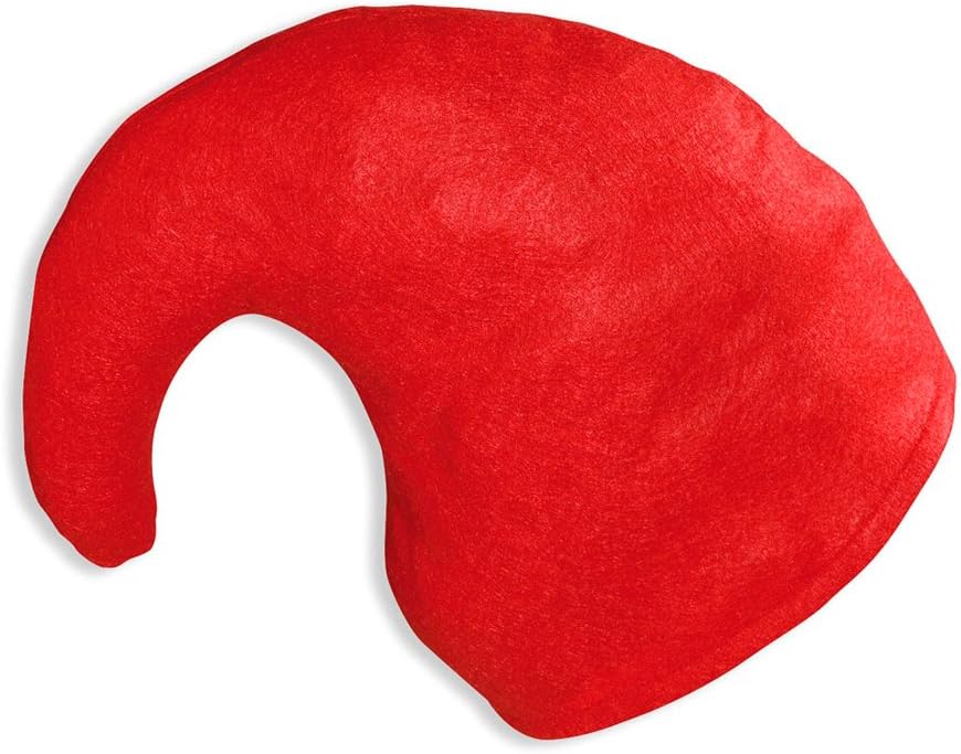 Red Gnome Hat – Adult Dwarf Costume Accessory – Curled Red Headwear for Fancy Dr - Picture 4 of 5