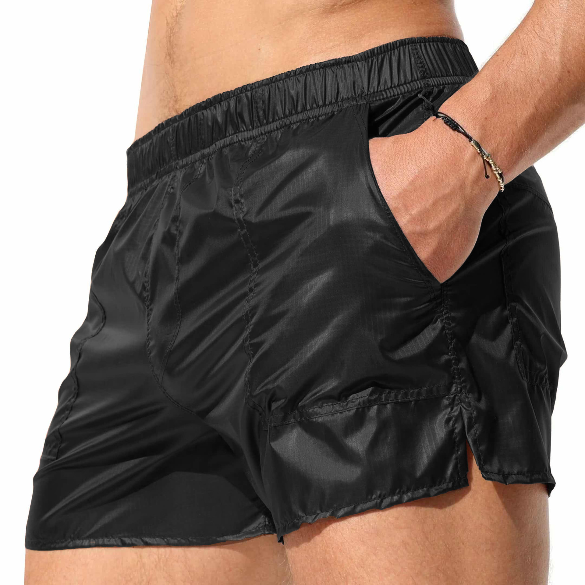 Herren durchsichtig Badeshorts elastisch schnelltrocknend Badehose Boxer Surf Bademode Strand - Bild 21 von 26