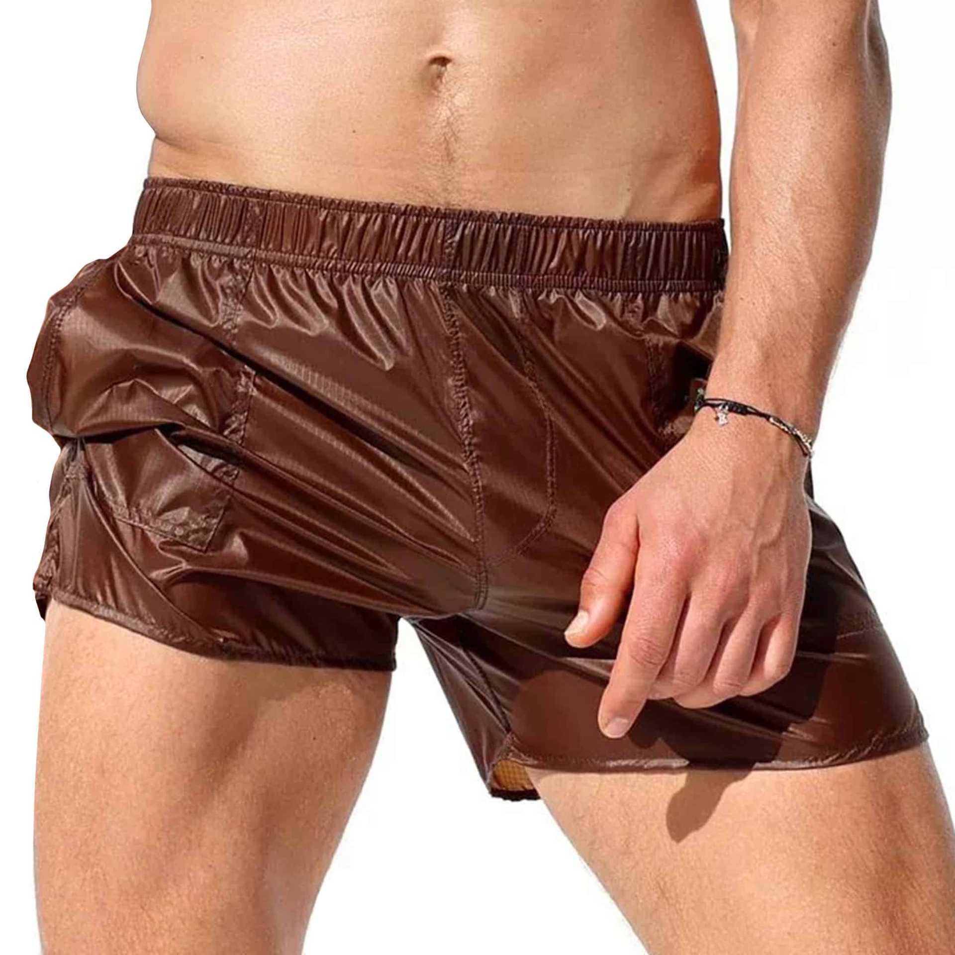 Herren durchsichtig Badeshorts elastisch schnelltrocknend Badehose Boxer Surf Bademode Strand - Bild 25 von 26