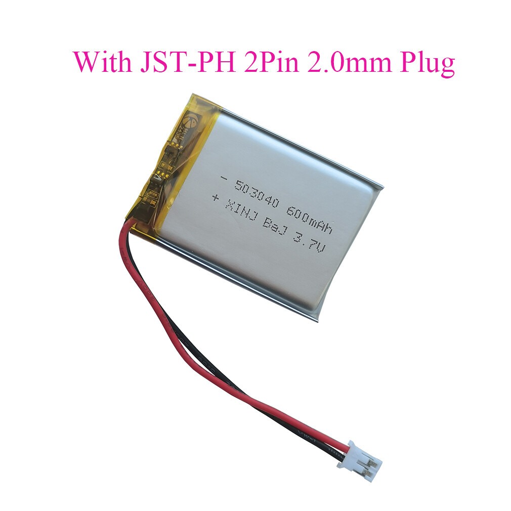 3.7V 600mAh 503040 Rechargeable Akku Lipo Battery JST-PH 2Pin 2.0mm Connector - Bild 4 von 4