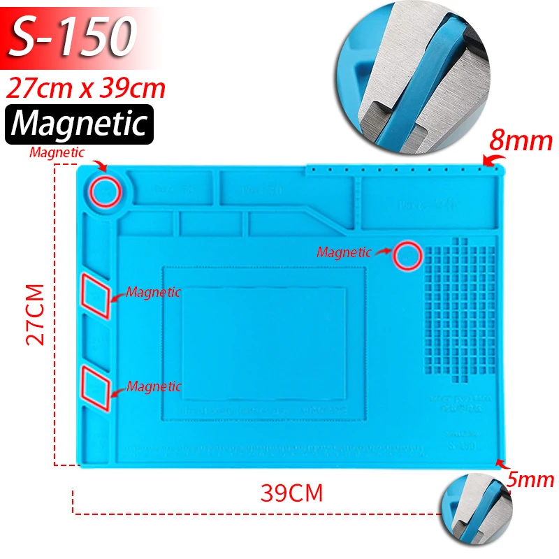 Heat-Resistant Soldering Mat 932°F Anti-Static for BGA/Watch Repair